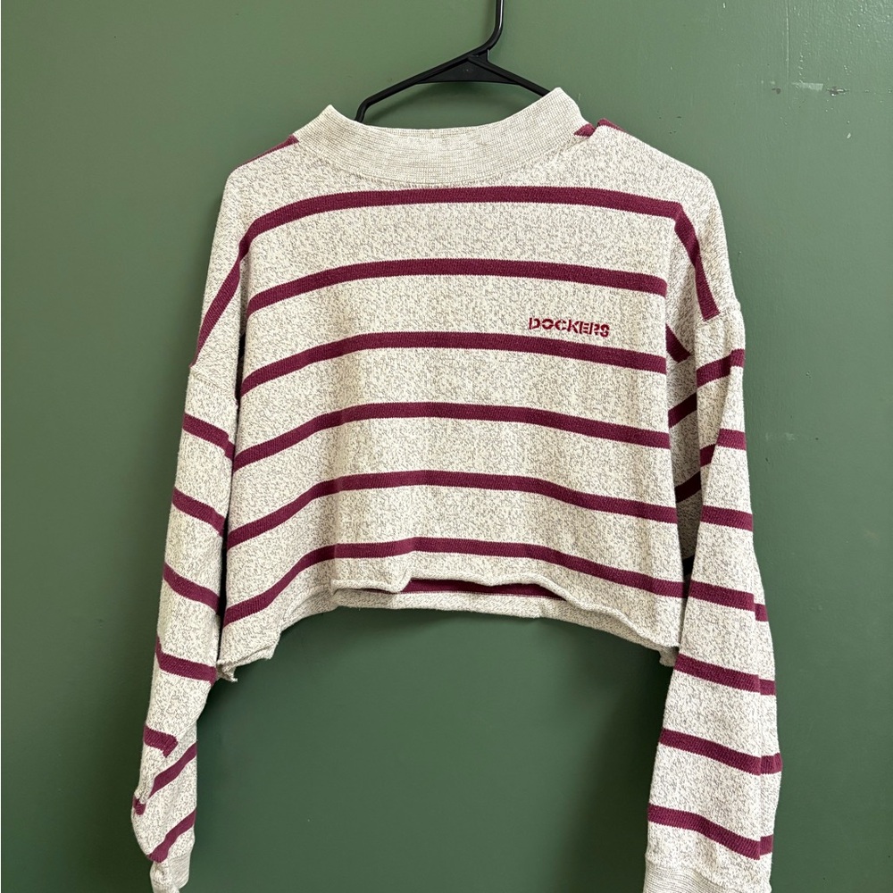 Dockers cropped stripped hoodie